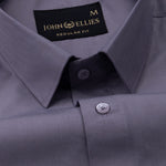 Carter Ash Grey Plain Premium Cotton Shirt - John Ellies