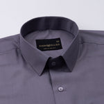 Carter Ash Grey Plain Premium Cotton Shirt - John Ellies