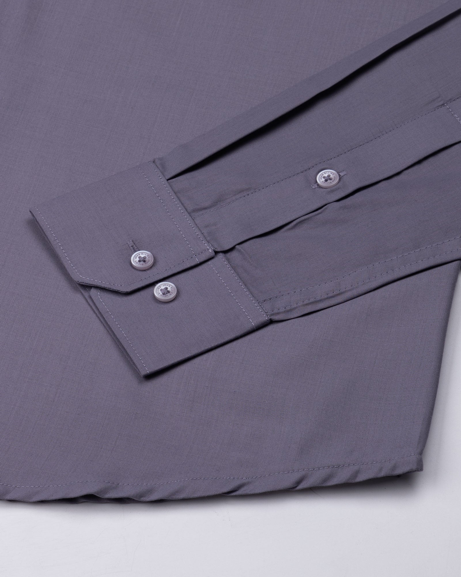 Carter Ash Grey Plain Premium Cotton Shirt - John Ellies