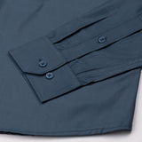 Carter Dusty Blue Plain Premium Cotton Shirt - John Ellies