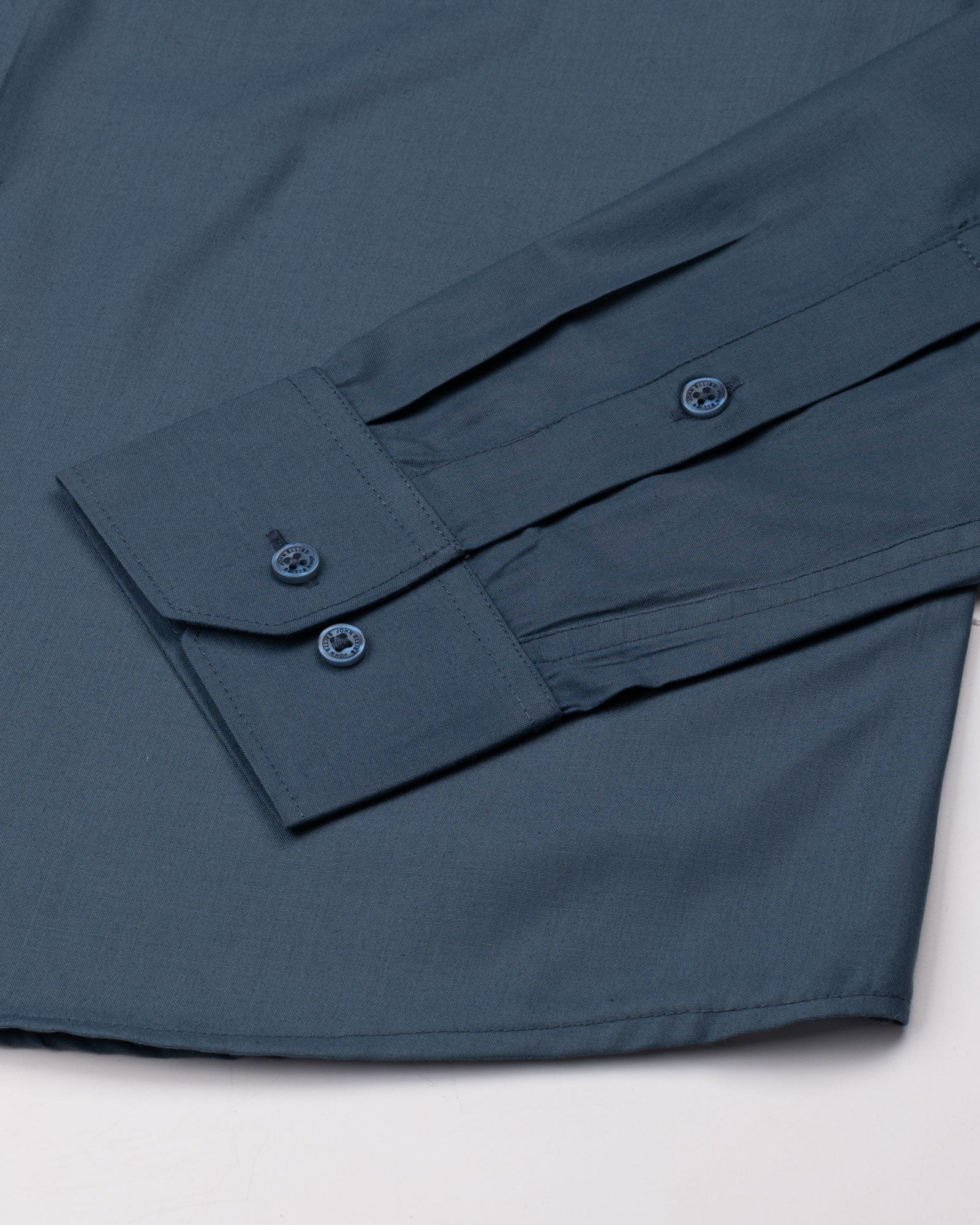 Carter Dusty Blue Plain Premium Cotton Shirt - John Ellies