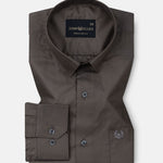 Carter Muted Grey Plain Premium Cotton Shirt - John Ellies