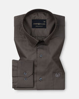 Carter Muted Grey Plain Premium Cotton Shirt