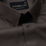 Carter Muted Grey Plain Premium Cotton Shirt - John Ellies