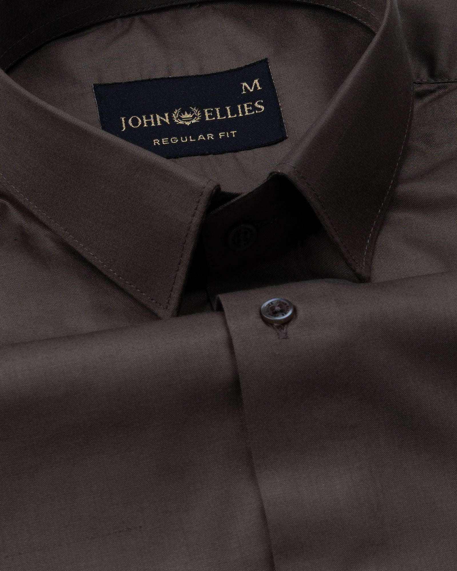 Carter Muted Grey Plain Premium Cotton Shirt - John Ellies