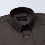 Carter Muted Grey Plain Premium Cotton Shirt - John Ellies