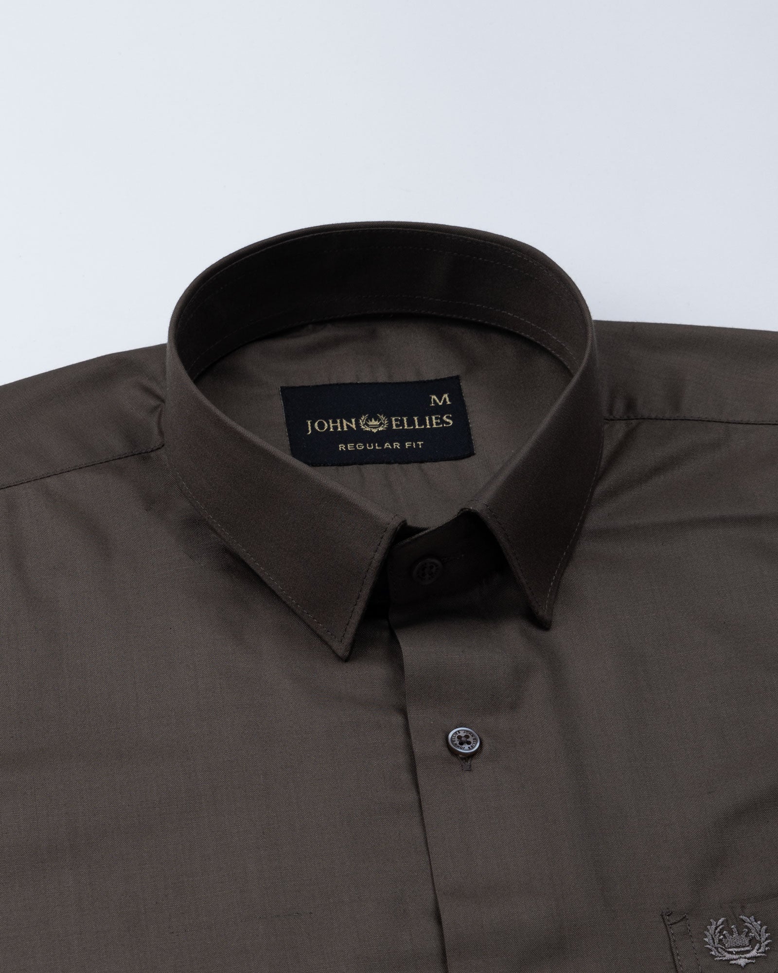 Carter Muted Grey Plain Premium Cotton Shirt - John Ellies