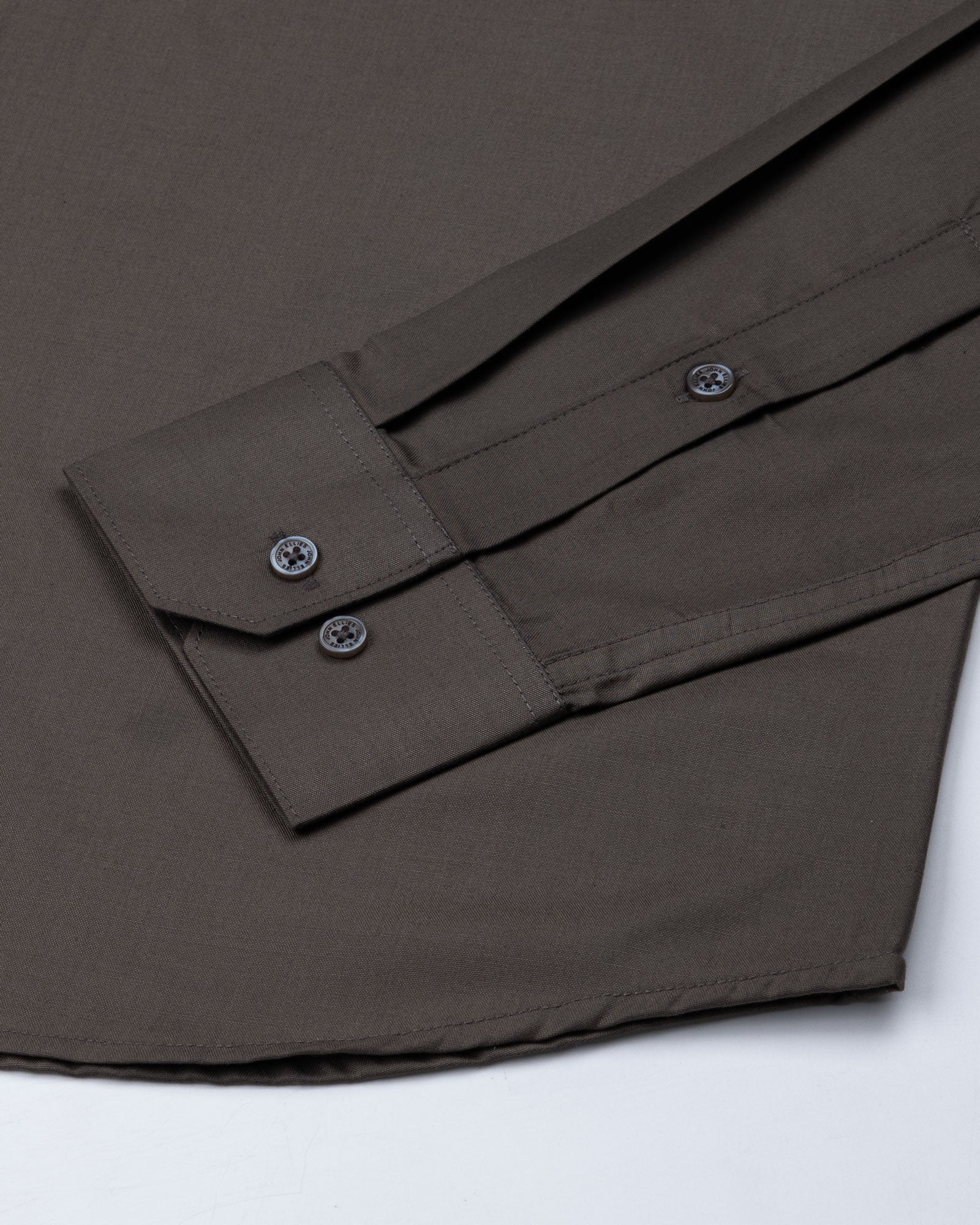 Carter Muted Grey Plain Premium Cotton Shirt - John Ellies
