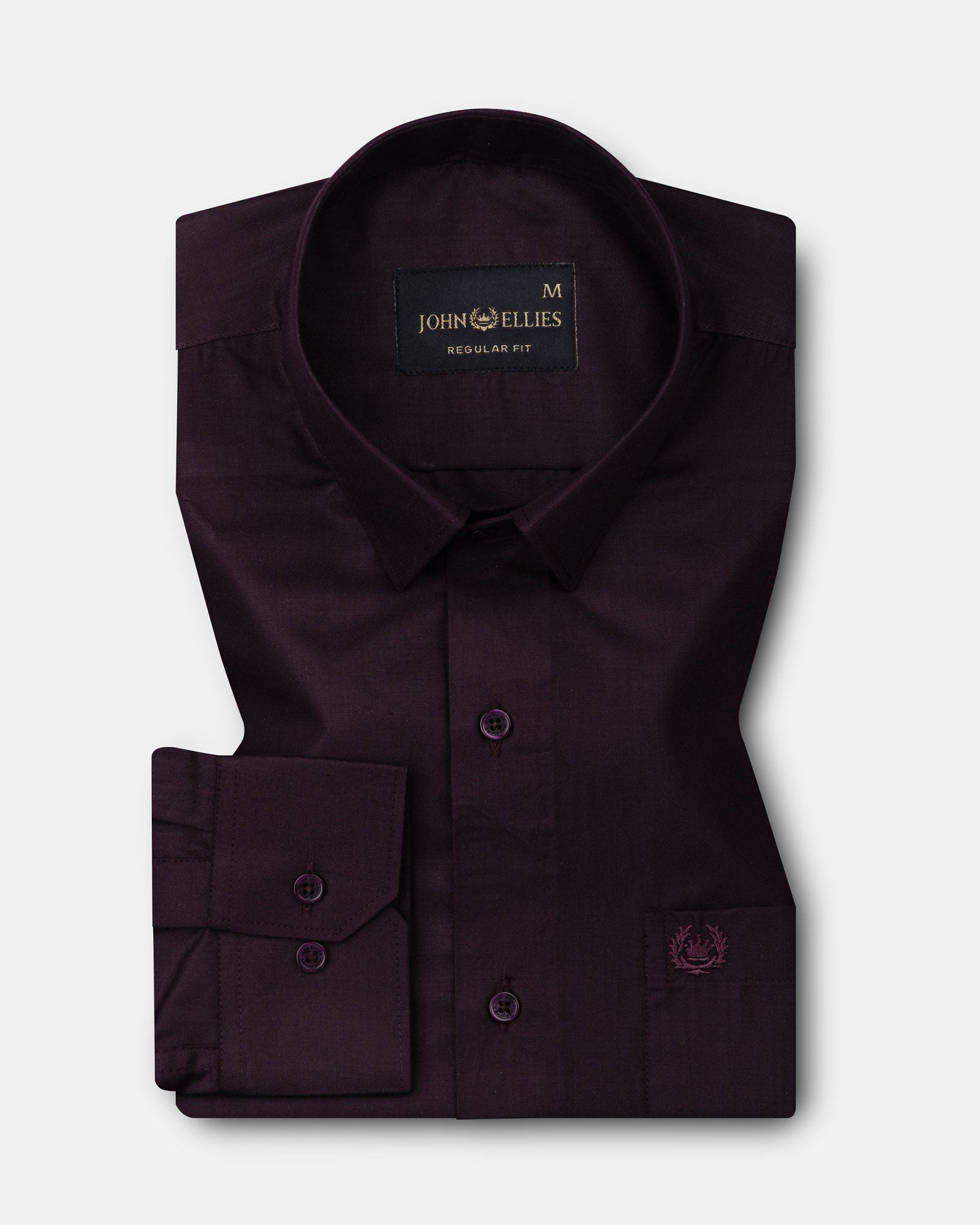 Carter Purple Plain Premium Cotton Shirt - John Ellies