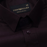 Carter Purple Plain Premium Cotton Shirt - John Ellies