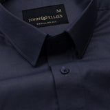 Carter Grey Plain Premium Cotton Shirt - John Ellies