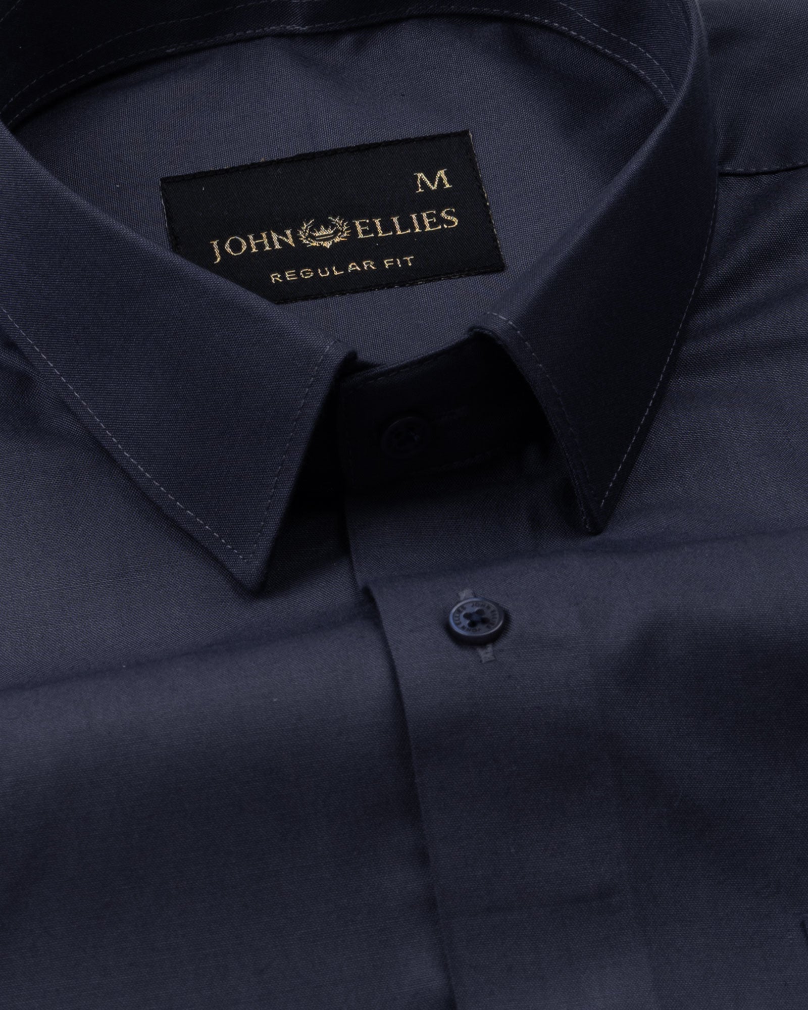 Carter Grey Plain Premium Cotton Shirt - John Ellies