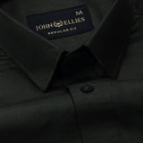 Carter Green Plain Premium Cotton Shirt - John Ellies