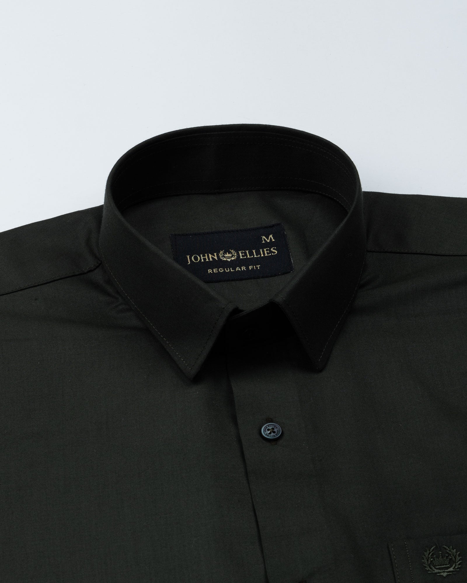 Carter Green Plain Premium Cotton Shirt - John Ellies