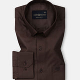 Carter Coffee Plain Premium Cotton Shirt - John Ellies