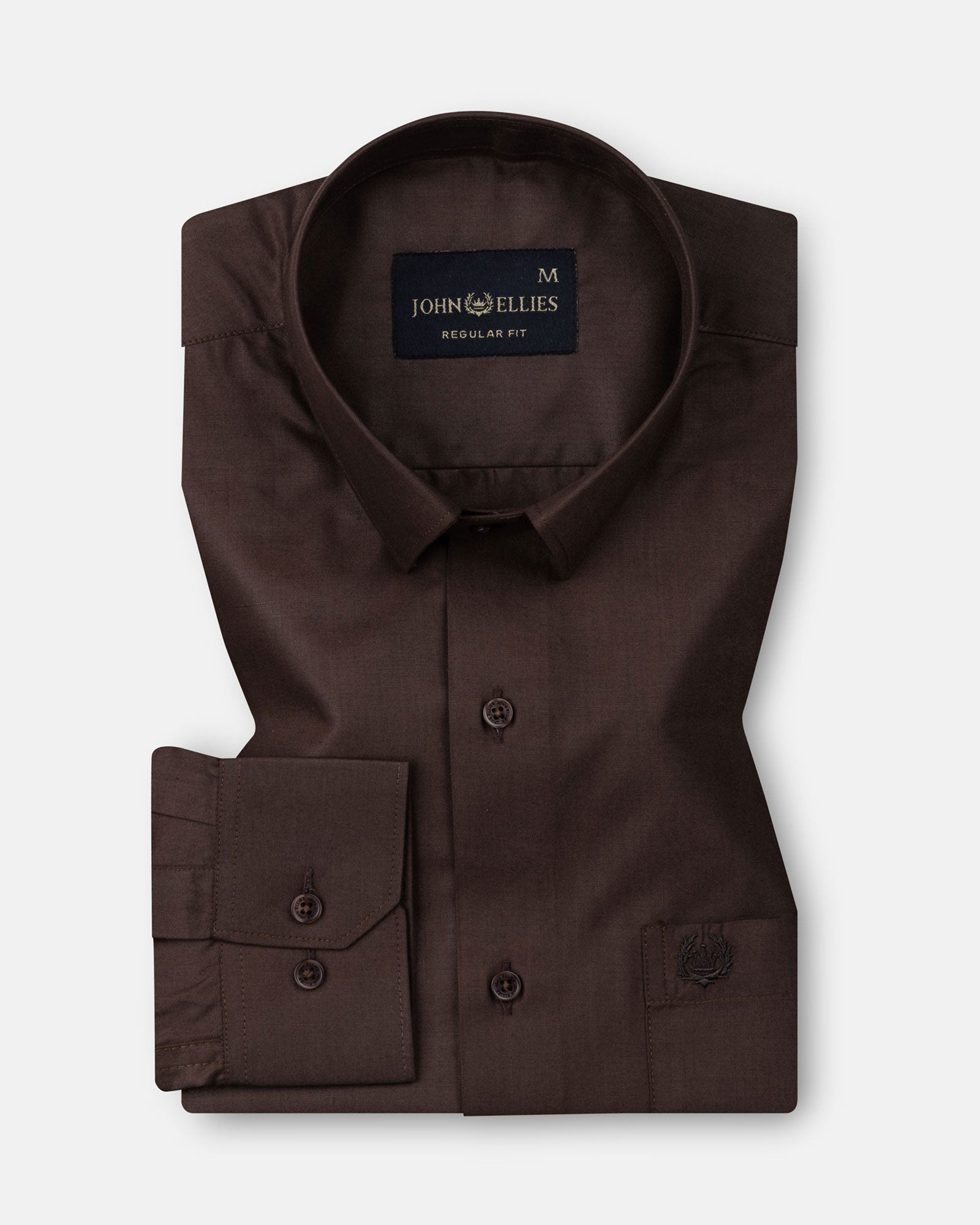 Carter Coffee Plain Premium Cotton Shirt - John Ellies