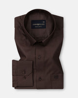 Carter Coffee Plain Premium Cotton Shirt