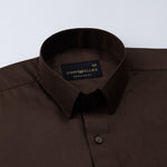 Carter Coffee Plain Premium Cotton Shirt - John Ellies