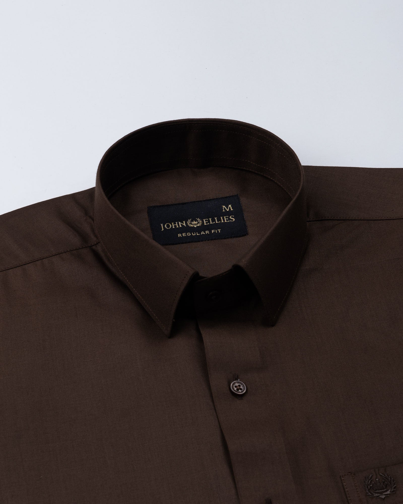 Carter Coffee Plain Premium Cotton Shirt - John Ellies