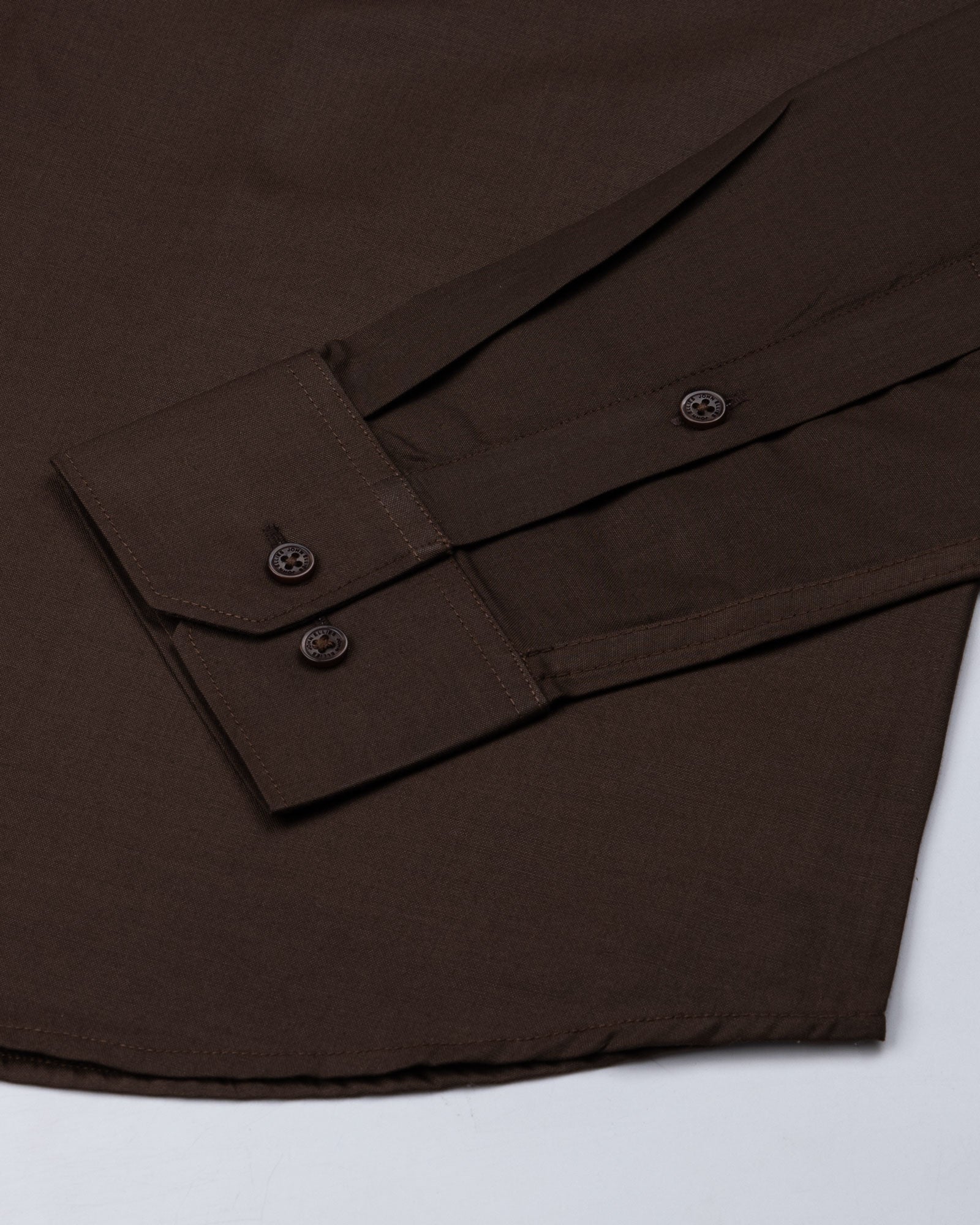 Carter Coffee Plain Premium Cotton Shirt - John Ellies