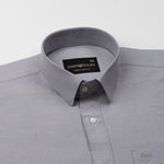 Vicenza Light Grey Plain Oxford Cotton Shirt - John Ellies