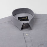 Vicenza Light Grey Plain Oxford Cotton Shirt - John Ellies