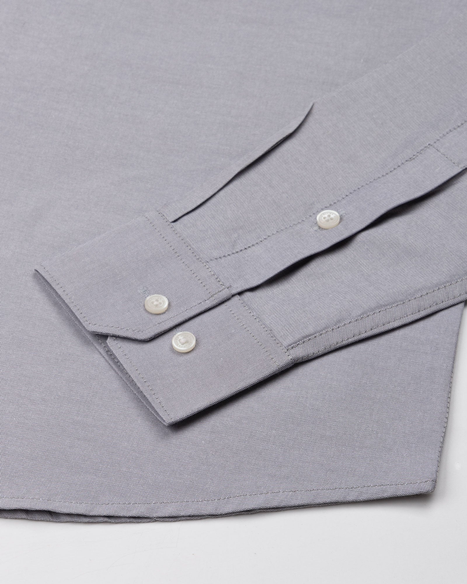 Vicenza Light Grey Plain Oxford Cotton Shirt - John Ellies