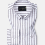 Waker Silver Stripes Oxford Cotton Shirt - John Ellies