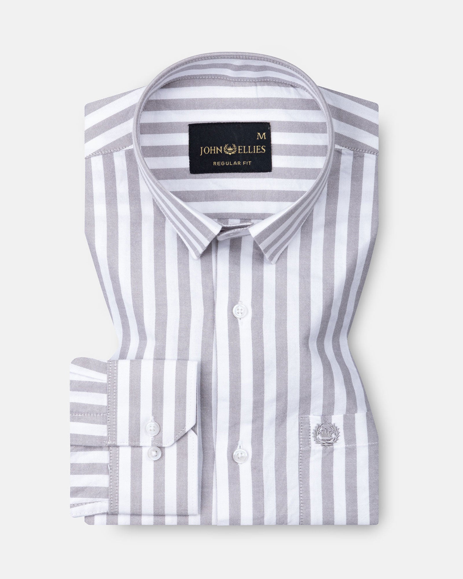 Waker Silver Stripes Oxford Cotton Shirt - John Ellies