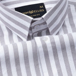Waker Silver Stripes Oxford Cotton Shirt - John Ellies