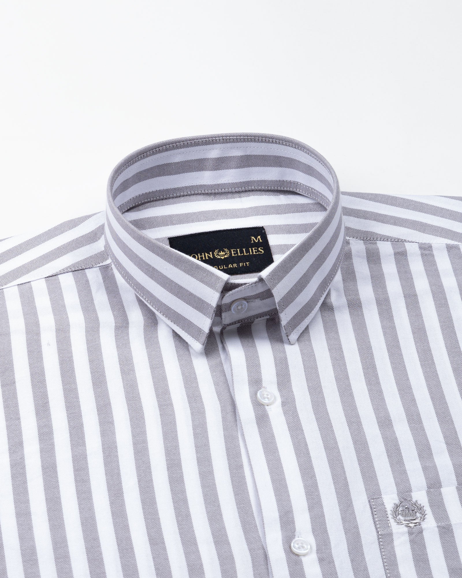 Waker Silver Stripes Oxford Cotton Shirt - John Ellies