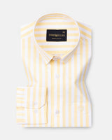 Waker Yellow Stripes Oxford Cotton Shirt
