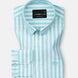 Waker Cyan Stripes Oxford Cotton Shirt - John Ellies