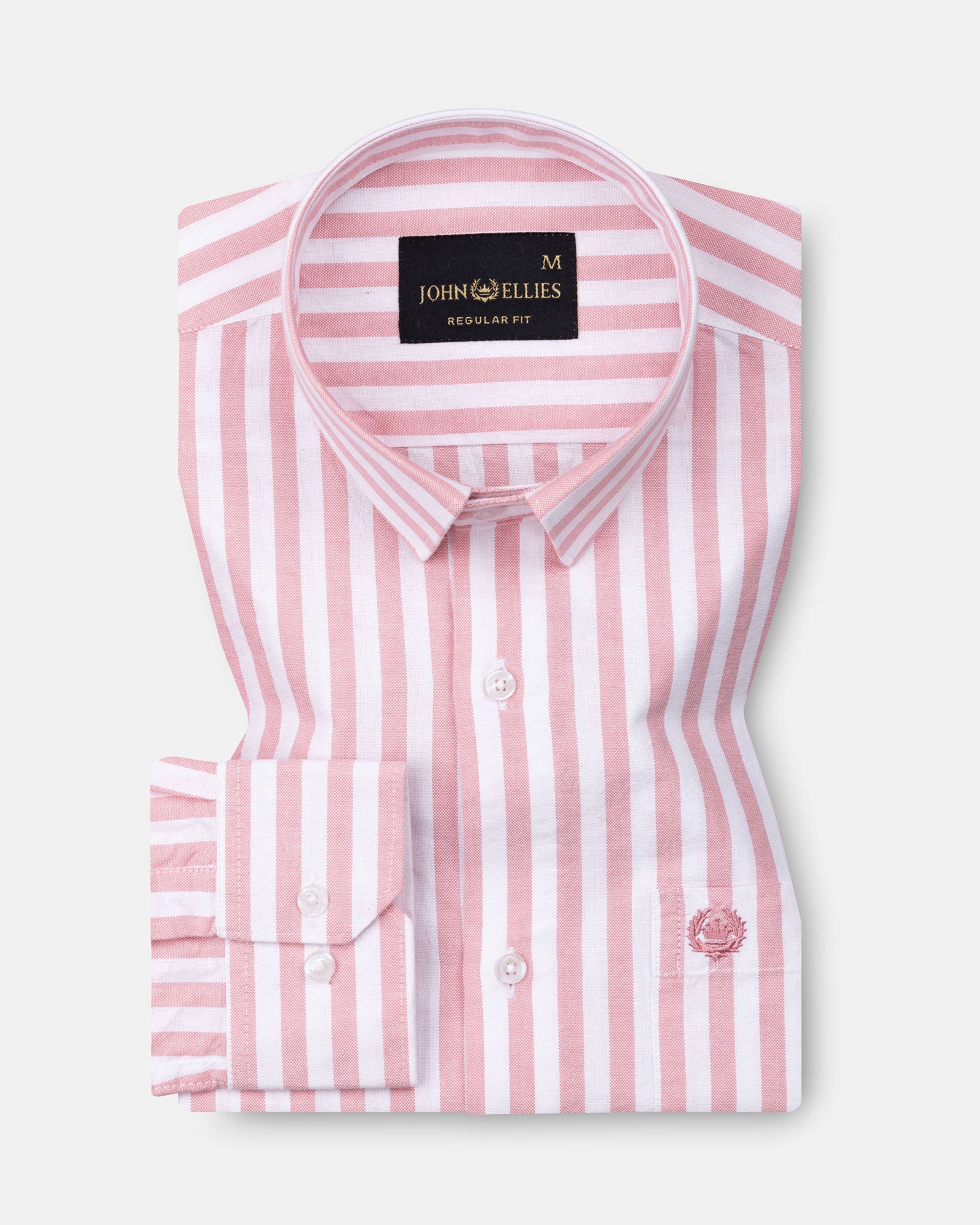 Waker Pink Stripes Oxford Cotton Shirt - John Ellies