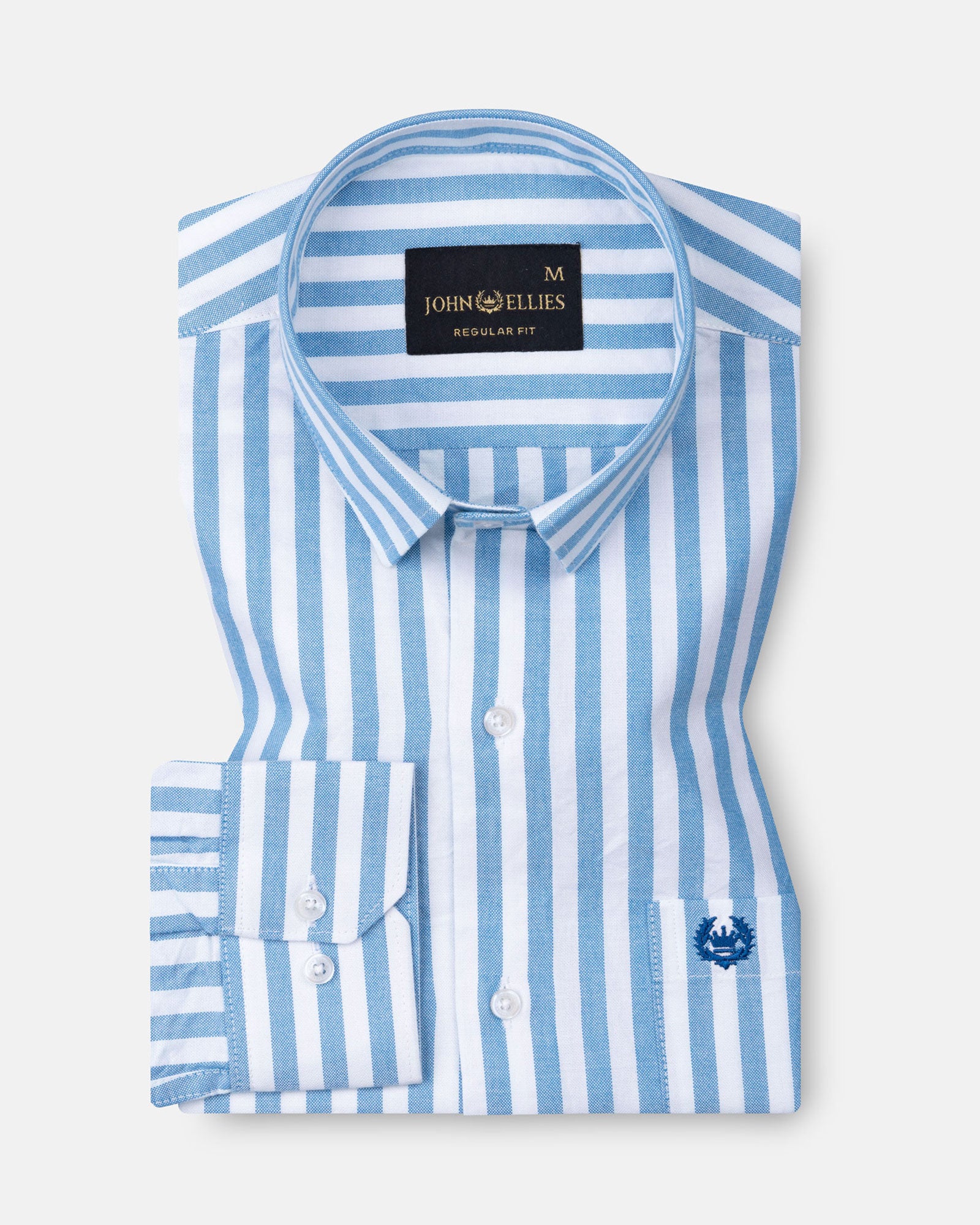 Waker Blue Stripes Oxford Cotton Shirt - John Ellies