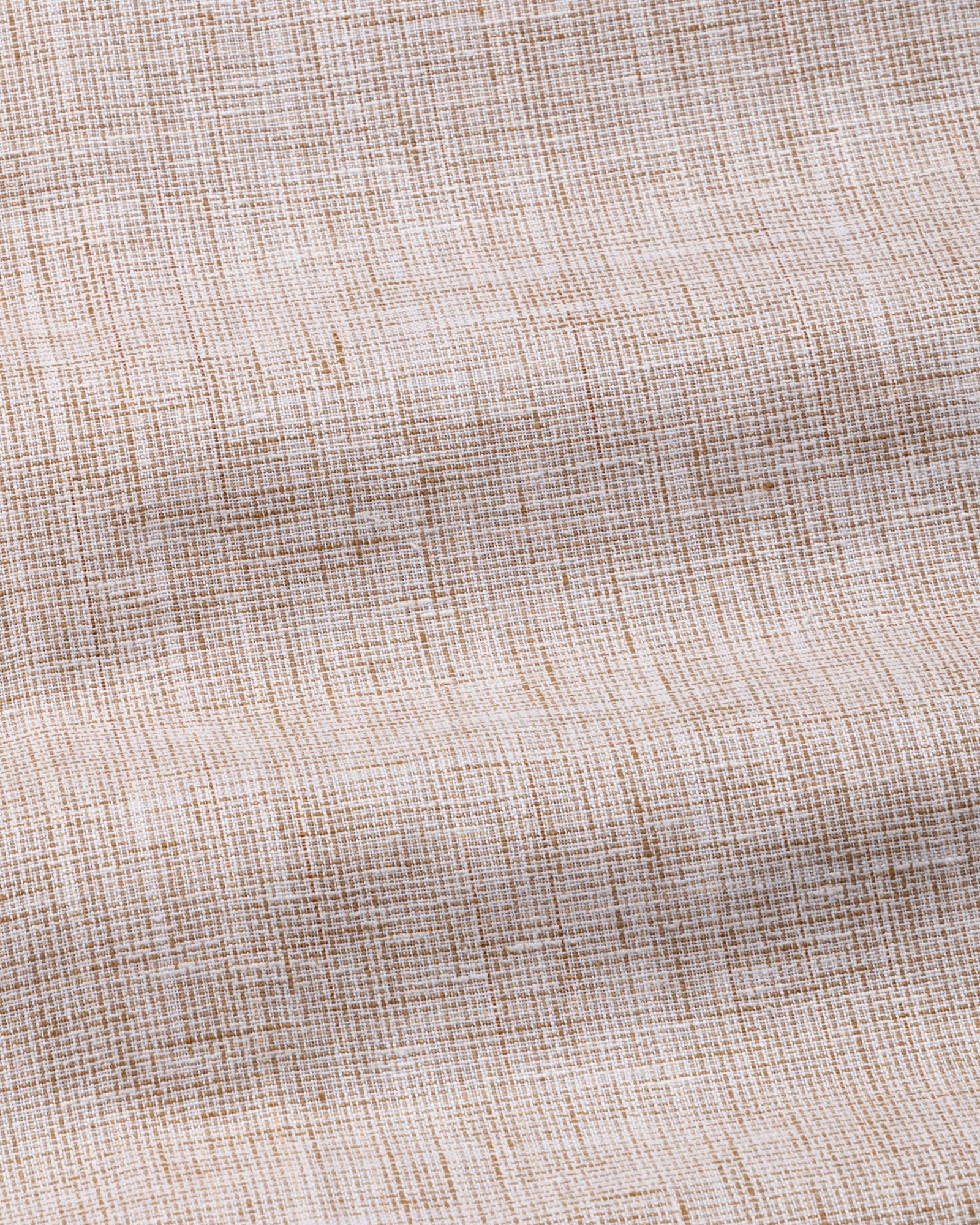 Aence Beige Check Button Down Linen Shirt - John Ellies