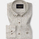 Aence Olive Check Button Down Linen Shirt - John Ellies