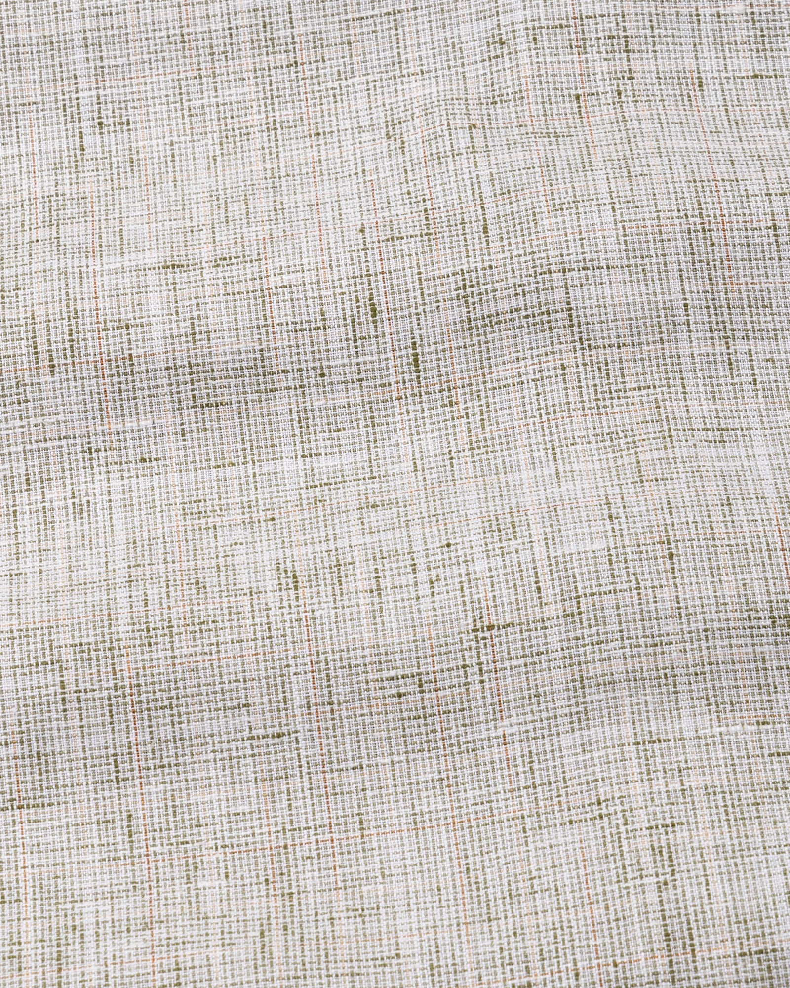 Aence Olive Check Button Down Linen Shirt - John Ellies