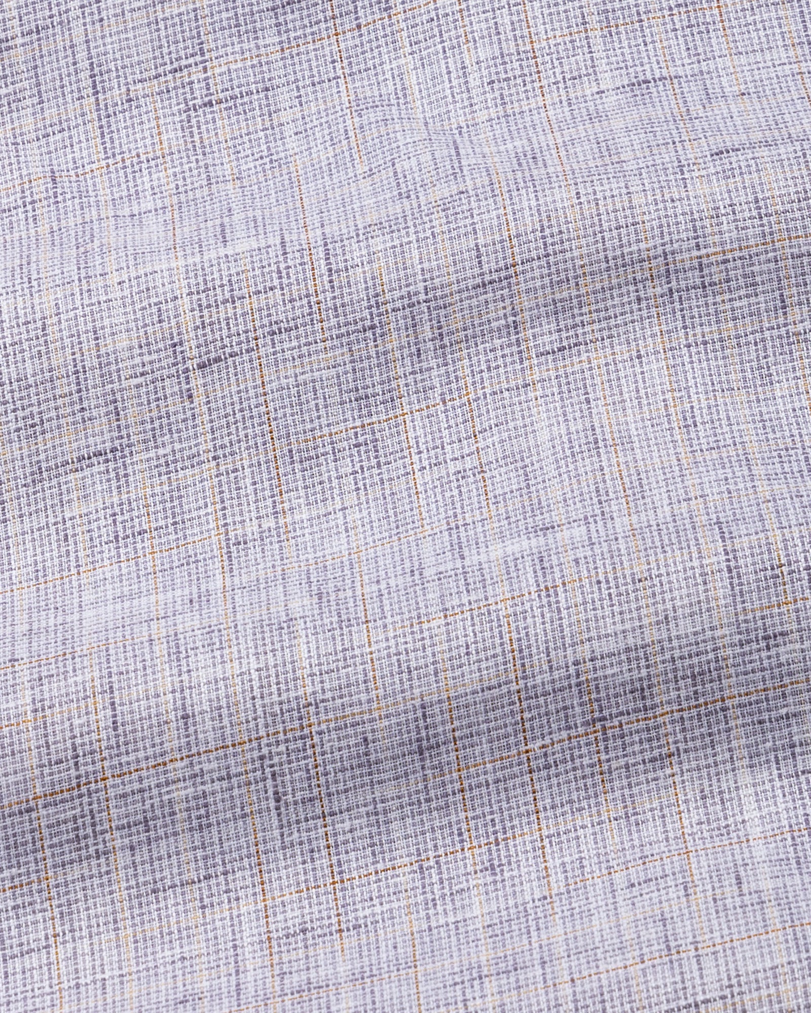 Aence Purple Check Button Down Linen Shirt - John Ellies
