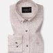 Aence Brown Check Button Down Linen Shirt - John Ellies
