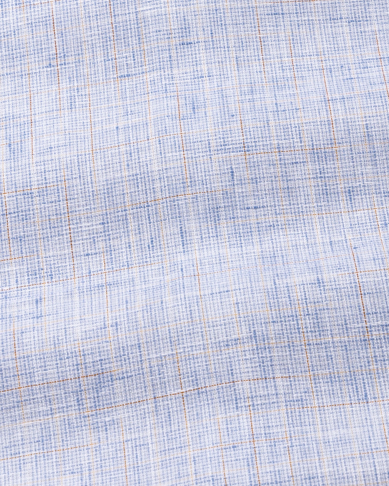 Aence Blue Check Button Down Linen Shirt - John Ellies