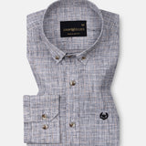 Aence Black Check Button Down Linen Shirt - John Ellies