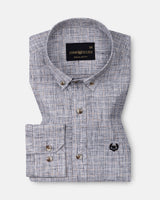 Aence Black Check Button Down Linen Shirt