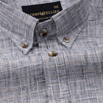 Aence Black Check Button Down Linen Shirt - John Ellies