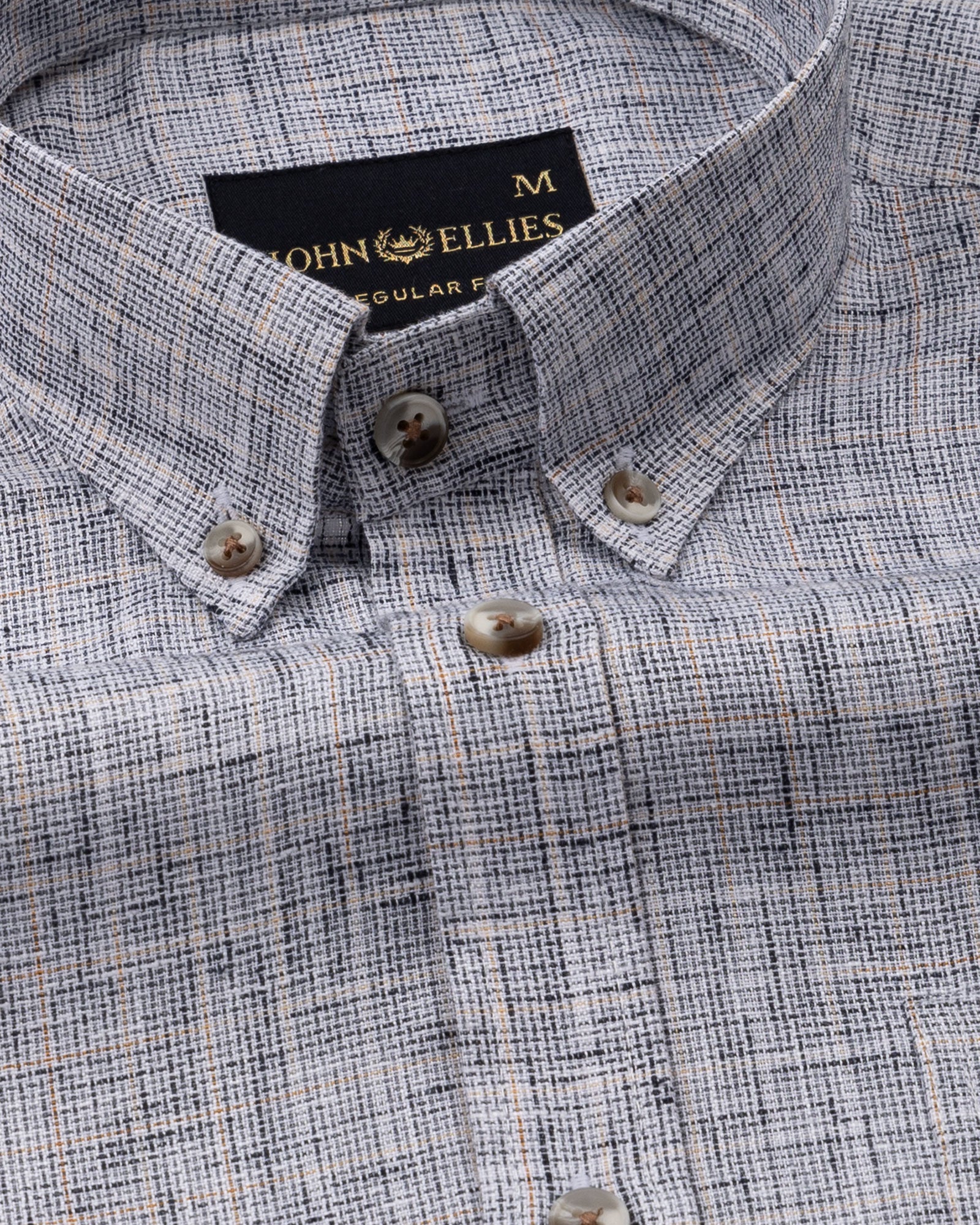Aence Black Check Button Down Linen Shirt - John Ellies