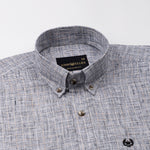 Aence Black Check Button Down Linen Shirt - John Ellies