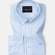 Nefrio Sky Blue Stripe Button Down Oxford Cotton Shirt - John Ellies