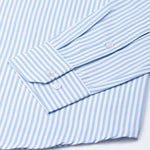 Nefrio Sky Blue Stripe Button Down Oxford Cotton Shirt - John Ellies