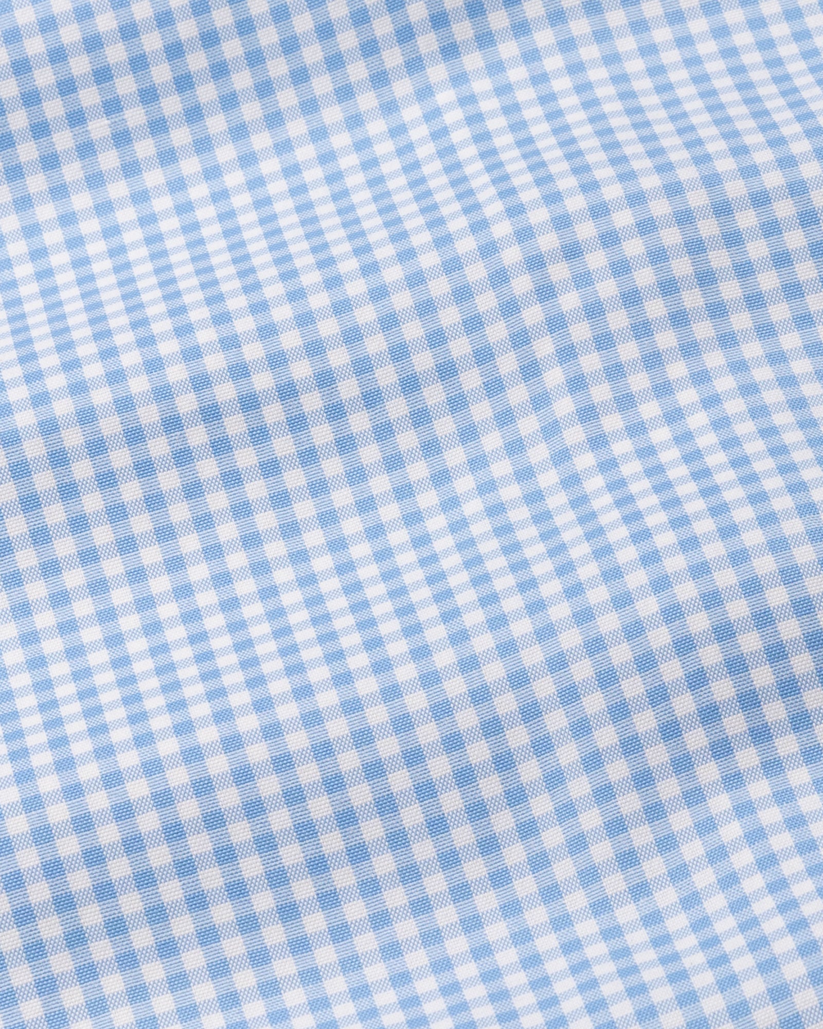 Nefrio Sky Blue Check Button Down Oxford Cotton Shirt - John Ellies