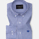 Nefrio Blue Check Button Down Oxford Cotton Shirt - John Ellies